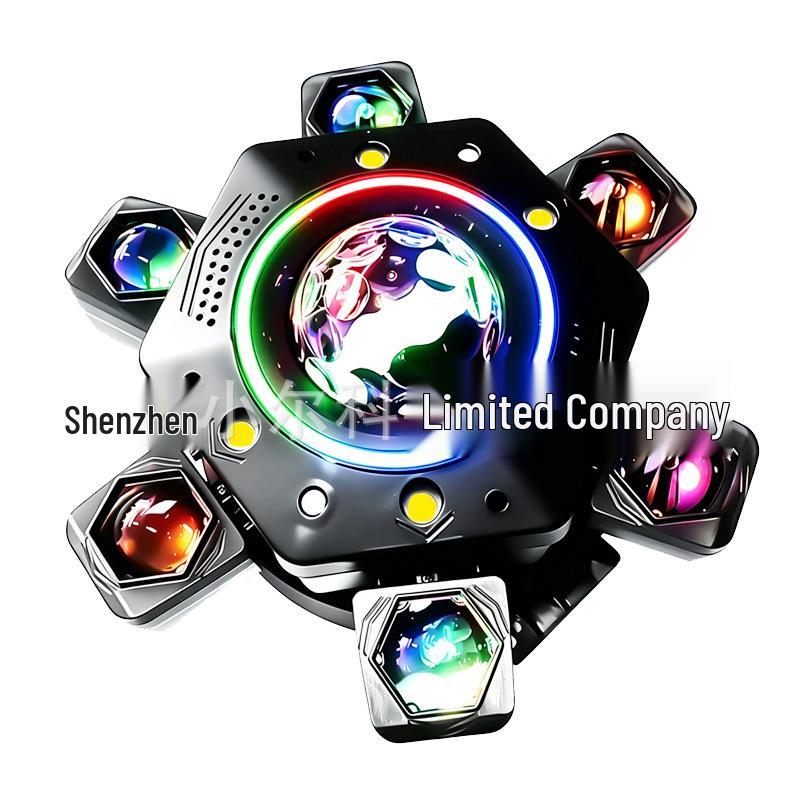 Magic Ball Six-Arm Rotating Strobe Light - Seven-Color Atmosphere for KTV, Bar & Nightclub