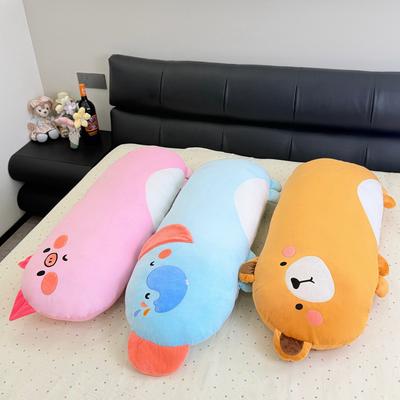 Amusing Long Body Bear Piggy Elephant Plush Pillow Soft Fluffy Cartoon Animal Throw Pillow Lovely Home Decor Nice Gift To Family