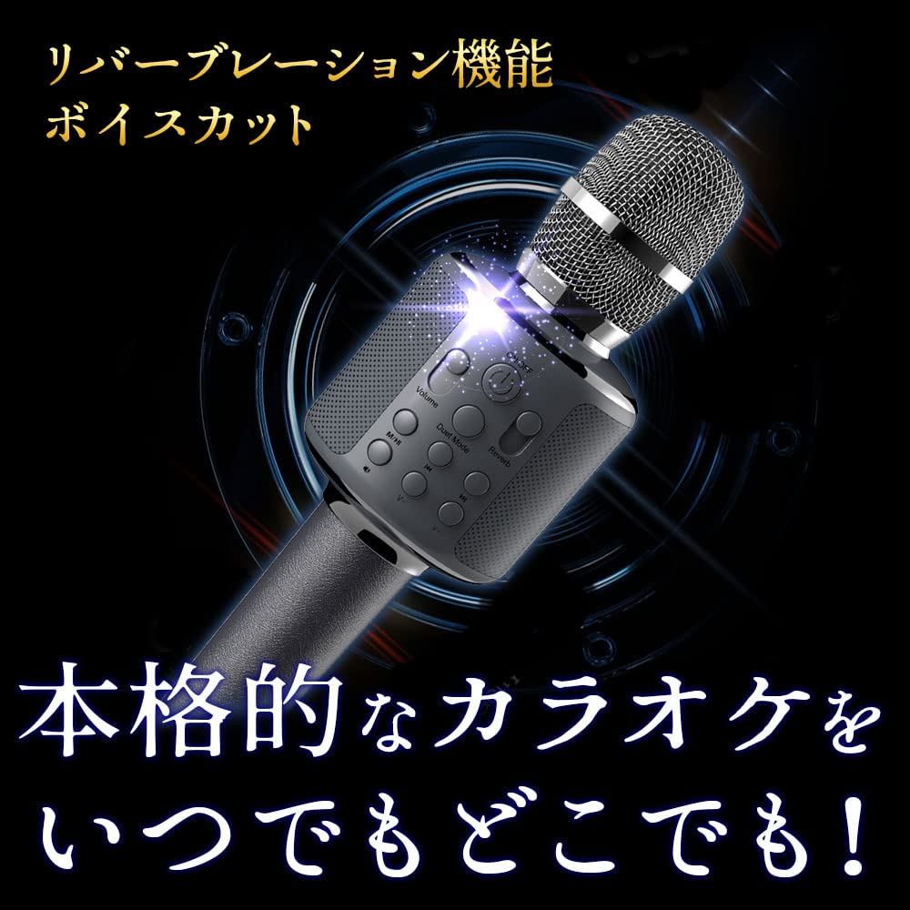 SMALY Bluetooth Karaoke Microphone Wireless Duet Function Compatible with iPhone Android Home Use Adults Children
