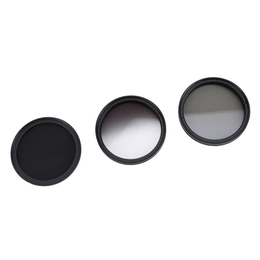 3 In 1 Camera Filter Kit ND8 CPL GND Filter Set Replacement Neutral Density Filter Circular Polarizing Filter Graduated