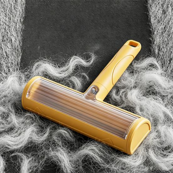 Pet Hair Remover Roller with Deshedding Brush Portable Cat Hair Remover Reusable Lint Roller for Cat And Dog Hair On Furniture Sofas Carpets Cars