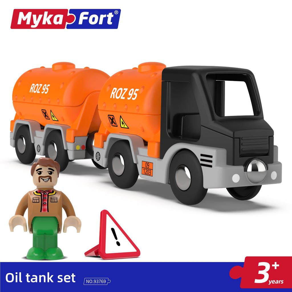 Kunststoff-Modell-Tanker-Anhänger mit Puppe kompatibel Holz Thomas Eisenbahn Track Kinder pädagogisches Spielzeug