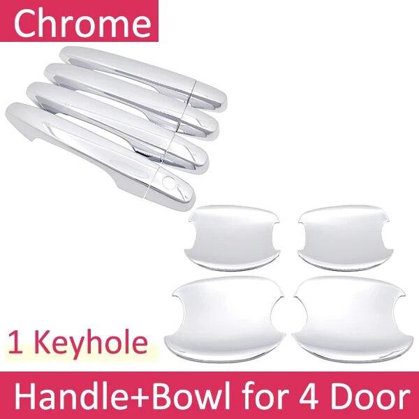 For Honda Civic 9 2012 2013 2014 2015 Luxuriou Chrome Door Handle Cover Trim Catch Cap Bowl Car Stickers Accessories Garnish ABS