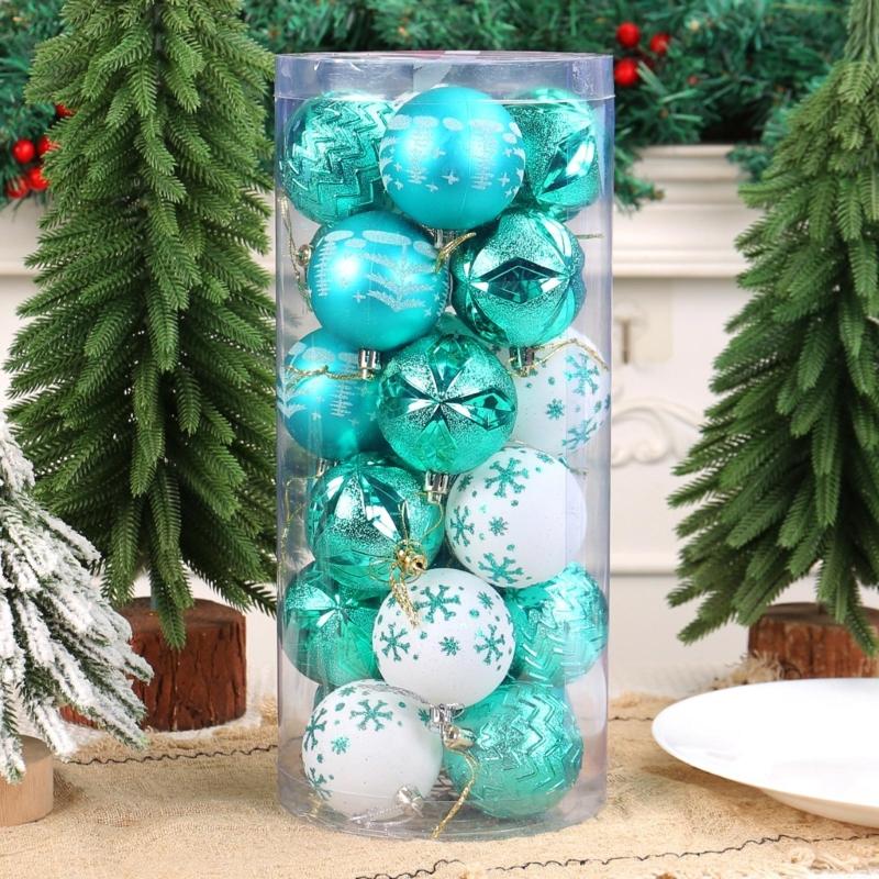 Hand Painted Christmas Ornament Decorative Christmas Baubles Set for Holiday Durable and Portable Sphere Pendant