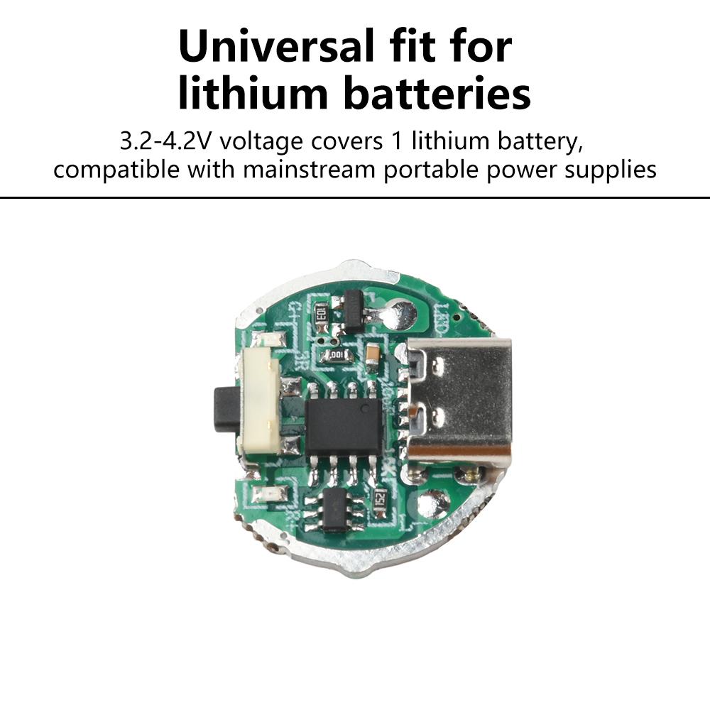 DIY Flashlight Control Motherboard LED Driver Control Board Brightness Charging Protection With Switch Three levels of Dimmer