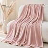 Lightweight Plush Blanket Solid Color Flannel Throw Blanket, for Bed, Portable Nap Sofa, Couch, Soft Fuzzy Sleeping All Seasons Warm