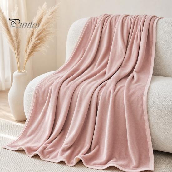 Lightweight Plush Blanket Solid Color Flannel Throw Blanket, for Bed, Portable Nap Sofa, Couch, Soft Fuzzy Sleeping All Seasons Warm