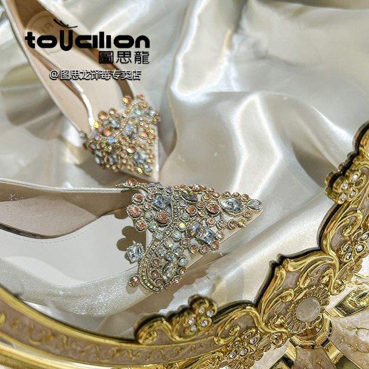 Leichte Satin-Hochzeitsschuhe 2025 neue Brautschuhe Haupt-Hochzeitskleid Show Heliang-Kleidung Verlobung High Heels Damen Stiletto