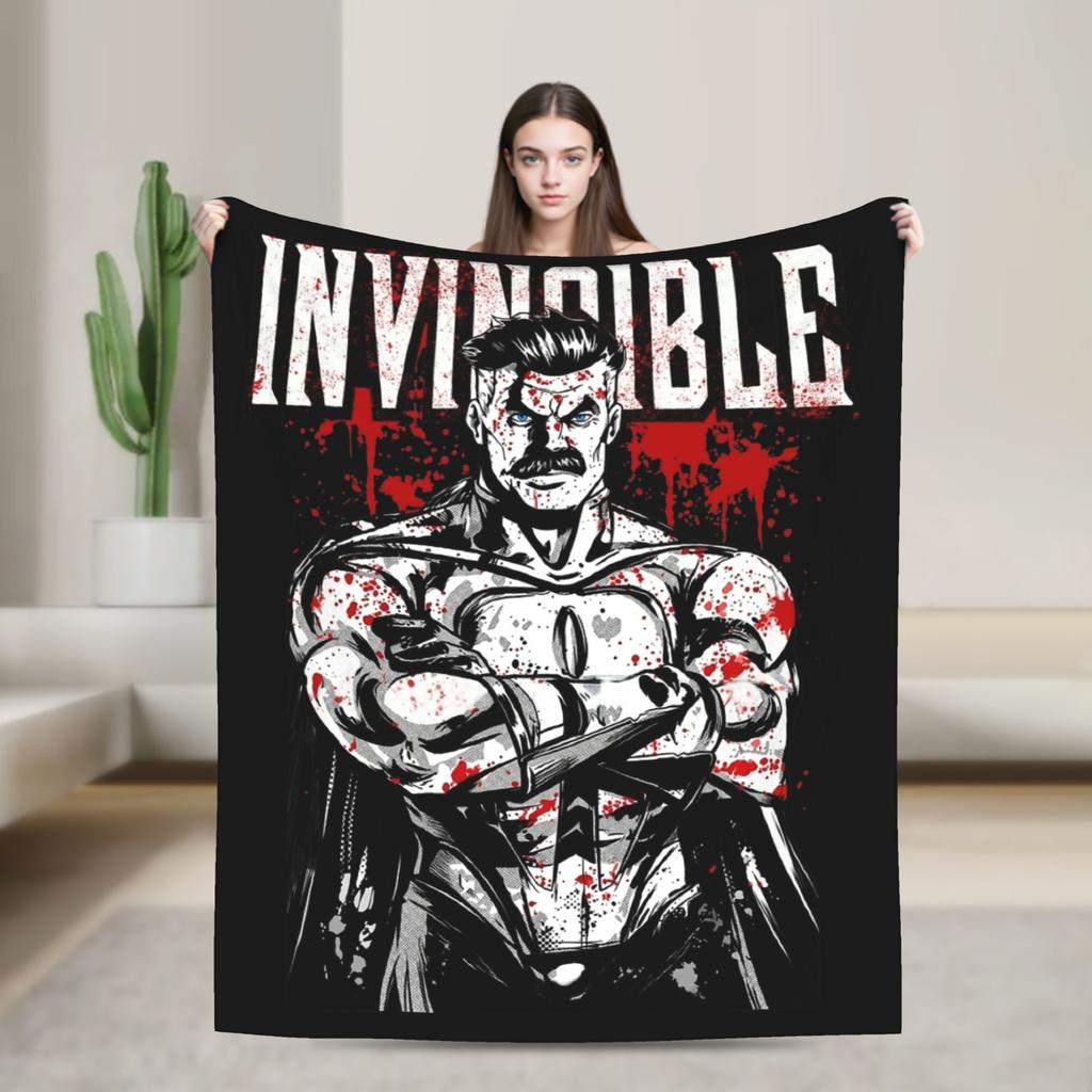 Omni Man Invincible Blankets Velvet Spring Autumn Breathable Super Soft Throw Blanket for Bedding Couch Rug Piece