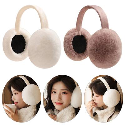 Warm Cold Protection Folding Ear Warmer Winter Warm Faux Fur Ear-Muffs Foldable Earflaps Gifts