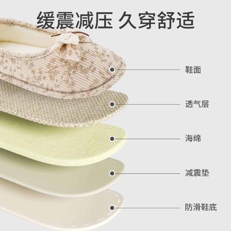 Lidani maternity confinement shoes thin antibacterial women's postpartum bag and slippers non-slip home autumn and winter comfortable cotton mop