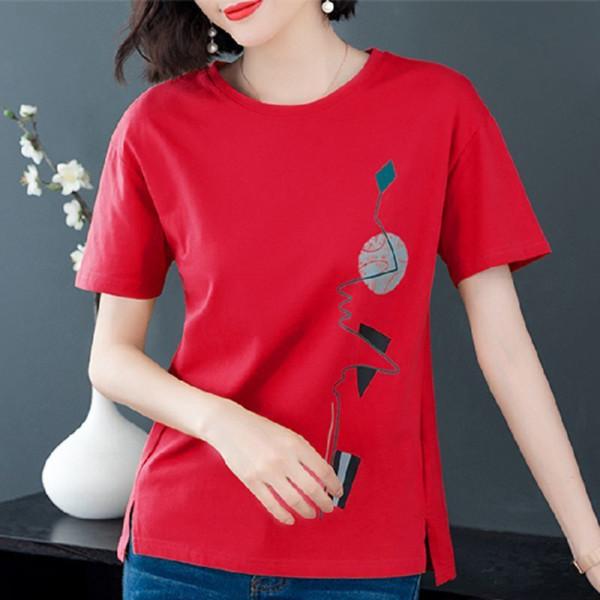 Women's Fashion Casual Summer Spring Short Sleeve O-Neck Blouses & Shirts