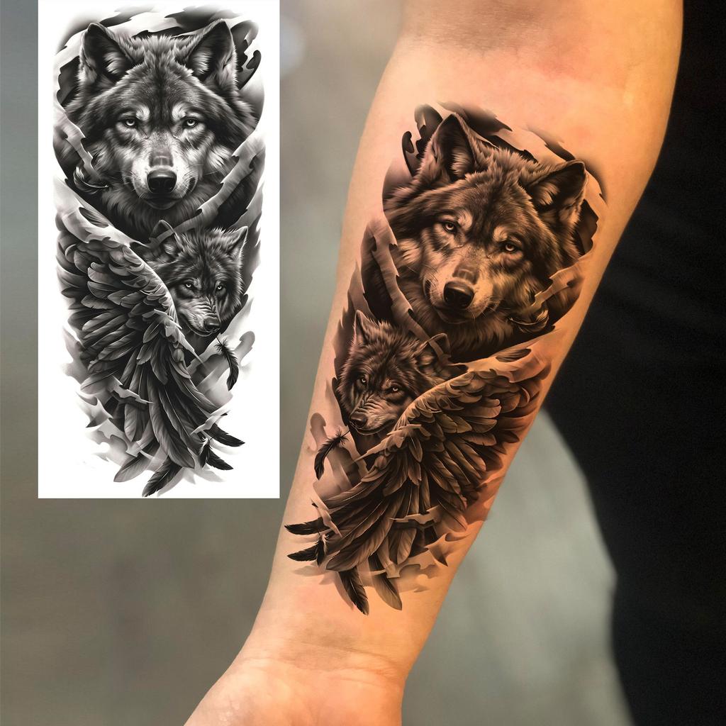 1 Sheet Phoenix Watercolor Temporary Tattoos For Women Girls Fake Covers Up Water Transfer Tattoo Sticker Adults Arm Waist Thigh