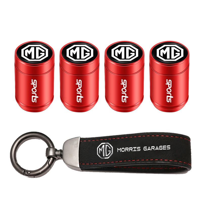 Auto Reifen Felgen Ventilkappen Abdeckung Wildleder Auto Schlüsselanhänger Ring Schlüsselanhänger Für Morris Garages MG ZS 5 7 6 Cyberster MG4 EV ES5 HS ONE GT