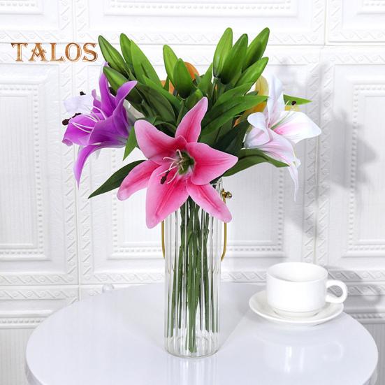 Artificial Lily Flower No Withering Decoration 3D Printing Creative Clear Texture Simulation Flower Home Decor