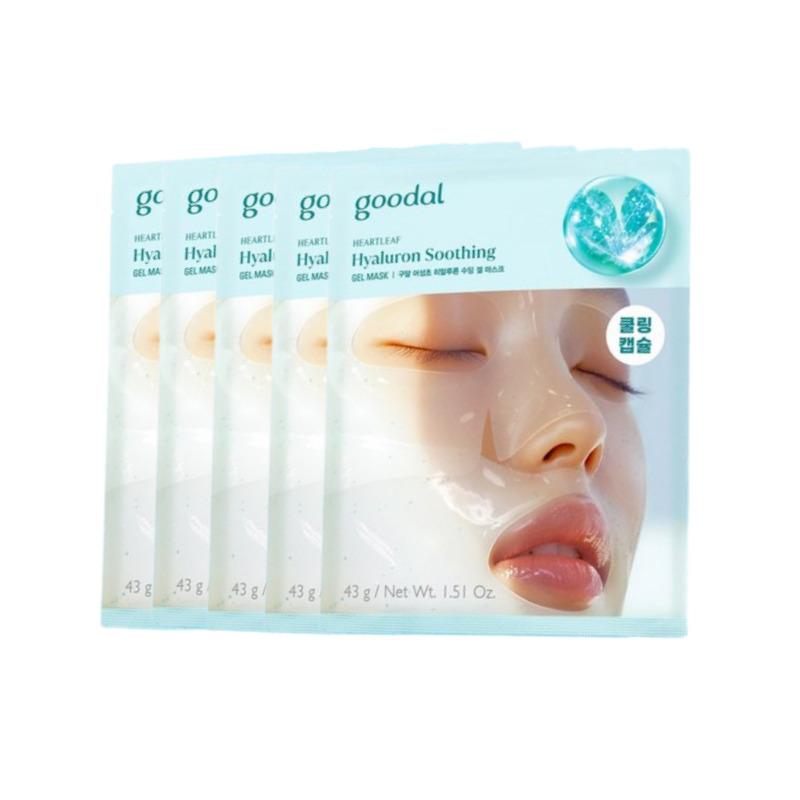 

Goodal Гелевая маска 5 листов (Зеленый мандарин Вита С/ Хауттуйния гиалуроновая успокаивающая) # Heartleaf Hyaluron Soothing Gel mask x5ea