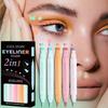 5 ks/sada Love Flowers razítko na oční linky barevné růžové modré tekuté oční linky oboustranná tužka na oční linky s razítkem rychleschnoucí make-up