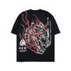 New DARCSPORT Wolf Head Bushido Short Sleeve Men's and Women's Oversized Yk2 American Sports and Leisure Loose Printed Cotton T-shirt