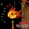 1 Set DIY Craft Fish Lantern DIY Kit Handheld Craft Material Pack  Mid-autumn Festival Celebration