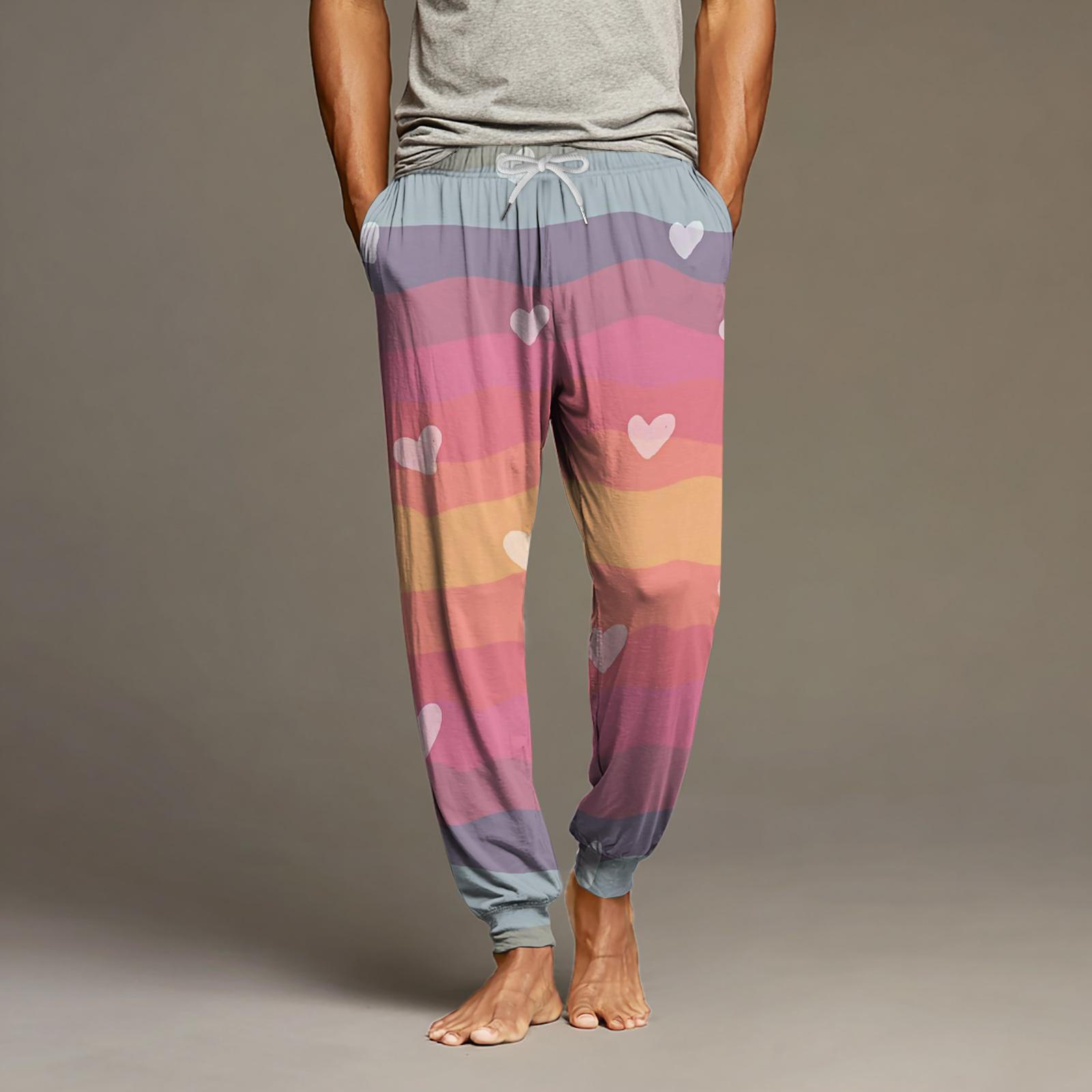 

Чоловічі повсякденні штани з кишенями на кулісці, штани для дому та сну XXXL