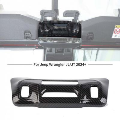 Carbon Fiber Over Rearview Mirror Upper Plate Cover Trim for Wrangler JL JT 2024