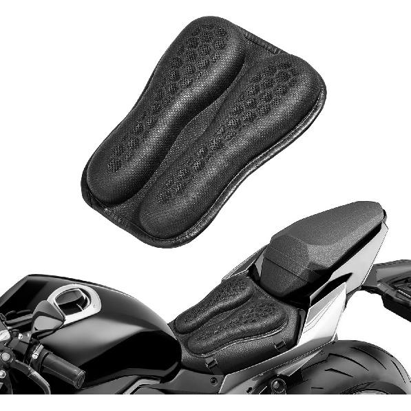 

WDG Motorcycle Seat Cushion Pad 3D Honeycomb High Elasticity Gel Material Comfortable Breathable Shock Absorption for Long Rides Seat Cushion 8.3X12.2in