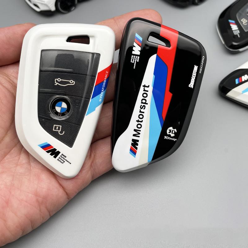 CDKO4 Motorsport Track Style TPU Magnetic Car Smart Remote Key Case Cover For BMW X1 X2 X3 X4 X5 X6 2017 2018 2019 2020 1 3 5 7 Series