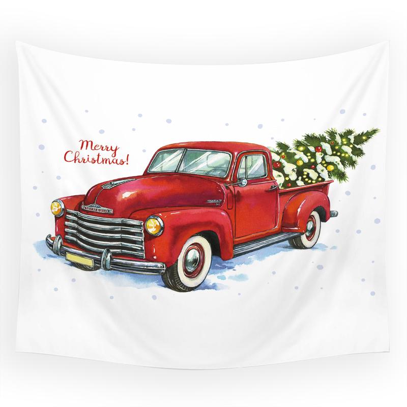 Home Decor Tapestry Christmas Snow Psychedelic Print Tapestry Wall Living Room Room Decor Background Fabric Tapiz Navideño