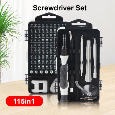 Precision Screwdriver Set Phillips Torx Hex Phone Repair Device Hand Tools Kit 115 In 1 Magnetic Screw Driver Bit Set