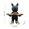 French Bulldog Sculpture Dog Statue with Tray and Keys Holder Storage Gift Home Decor Ornaments Rood Decor Animal Figurine