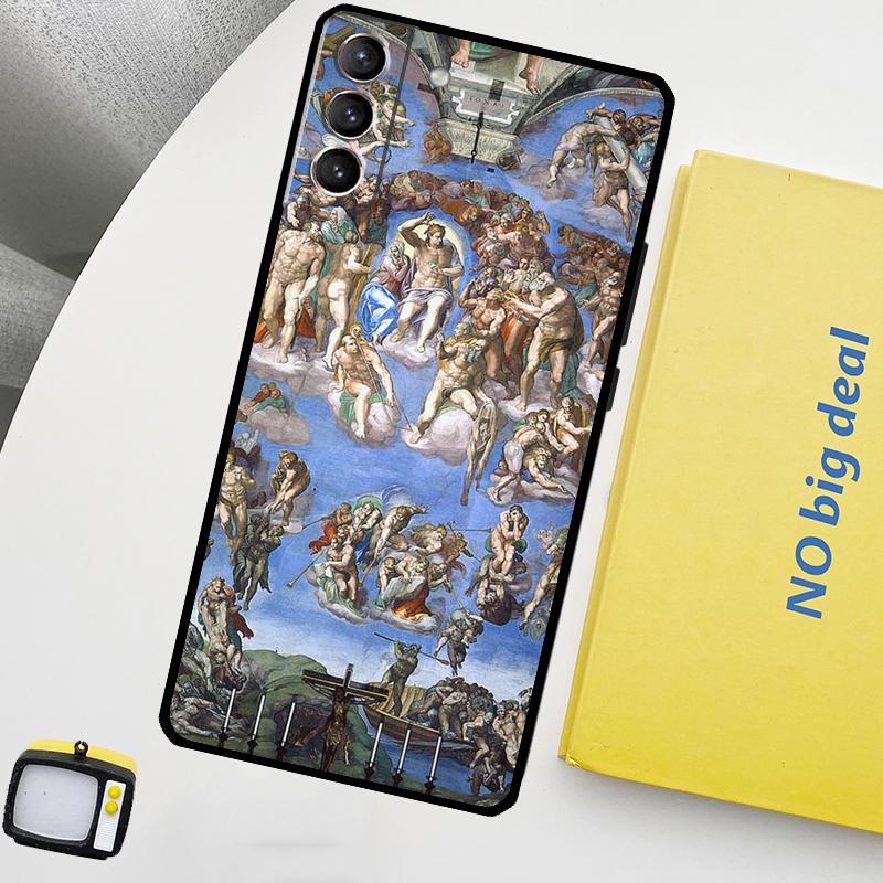 Michelangelo Art Phone Case For Samsung Galaxy S25 Ultra S20 S21 S22 S23 Plus S24 Ultra S9 S10 S25 FE Cover