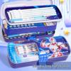 Three-Layer Multiplication Table Tin Pencil Box for Kids - Large Capacity for Elementary Students