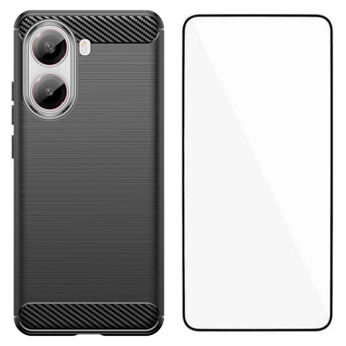 

Для Xiaomi Redmi Turbo 4 5G Чехол с защитной пленкой WANLONFENG Серия LS Отверстие под большой объектив Матовая текстура ТПУ Чехол для телефона Black