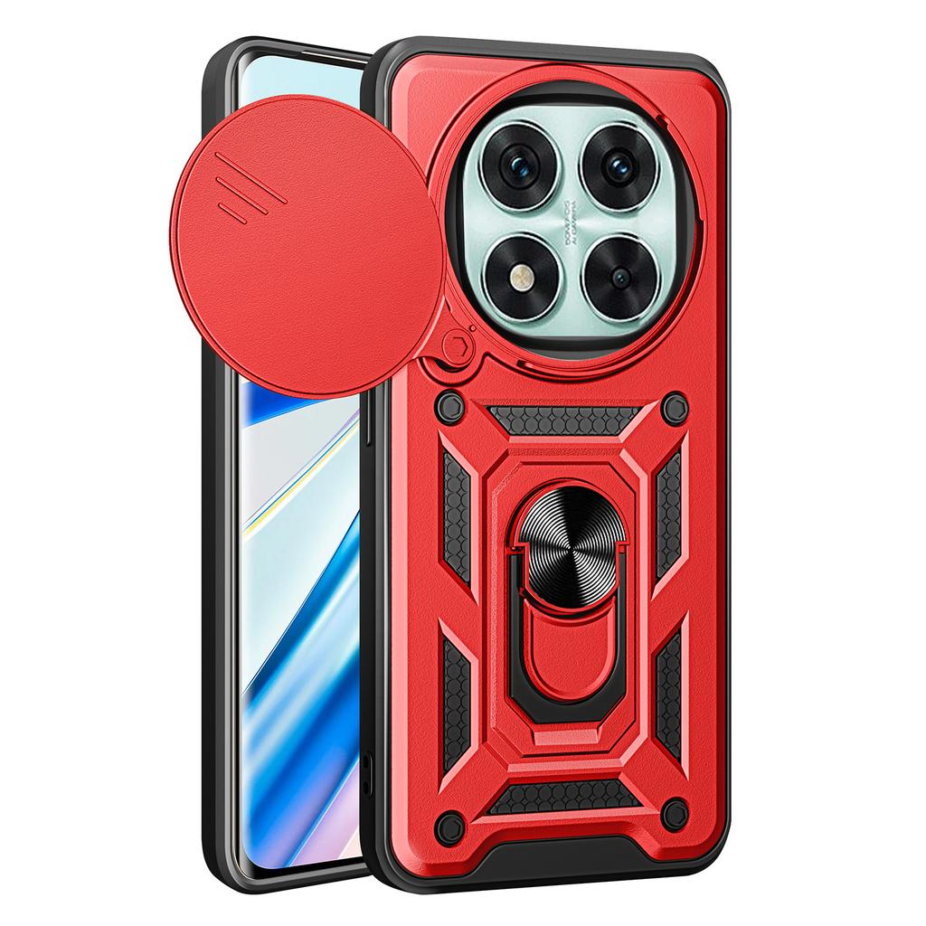 AMORUS For Xiaomi Redmi Note 14 Pro 5G/Poco X7 5G Case Kickstand PC+TPU Phone Cover with Camera Lens Slider