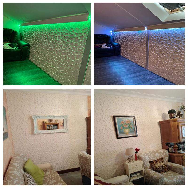 12 piezas Pegatinas de Pared 3D Paneles Decorativos Adhesivos de Espuma Decoración Hogar Dormitorio Sala de Estar Baño Niño Creativo Papel Pintado Impermeable