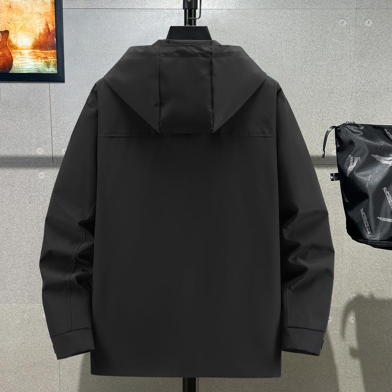 2024 Trendy Plus Size Men's Windbreaker: Casual Loose Workwear for Spring/Autumn