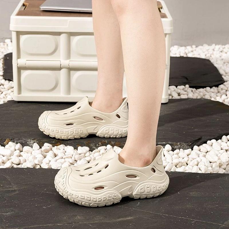 Fashion Hole Shoes Male Shoe with Platform Height Beach Luxury H Adult Number 41 Barefoot Buy New Arrival 2025 Styles Color Men's Sandal