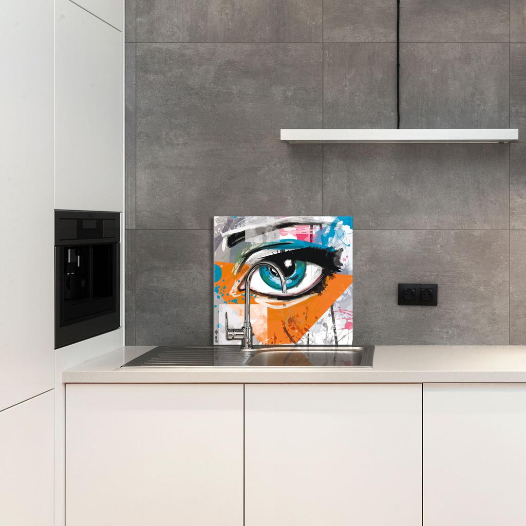 PANEL SZKLANY DO KUCHNI 65x60 Oko