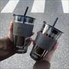 High Appearance Level Deer Cup Glass Water Cup Bamboo Joint Cup Coffee Beverage Straw Cup