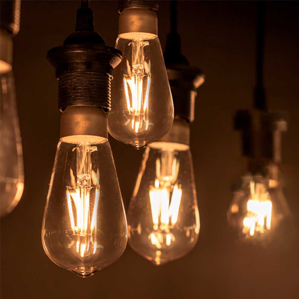 10 PZ Lampadina LED Edison ST64 4W E27 220V Decorazione Vintage Lampada con Filamento in PC Illuminazione Retrò Bianco Caldo Stile Antico per Luci a Stringa