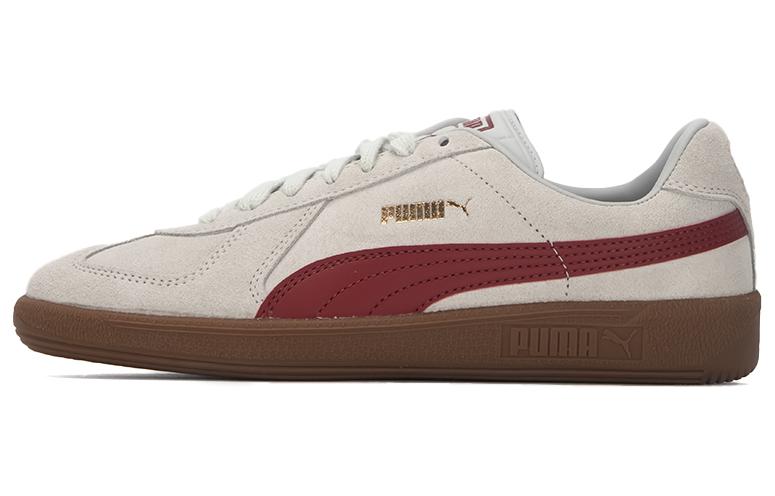 PUMA Army Trainer Suede White Gray Red 388156-02 35.5