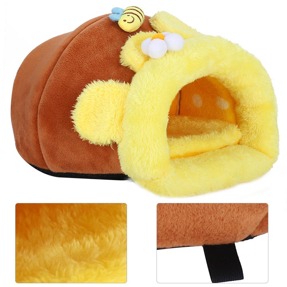 Small Pet Honeypot Shape Diamond Velvet Cotton Nest Winter Warm for Dutch Pig HamsterL