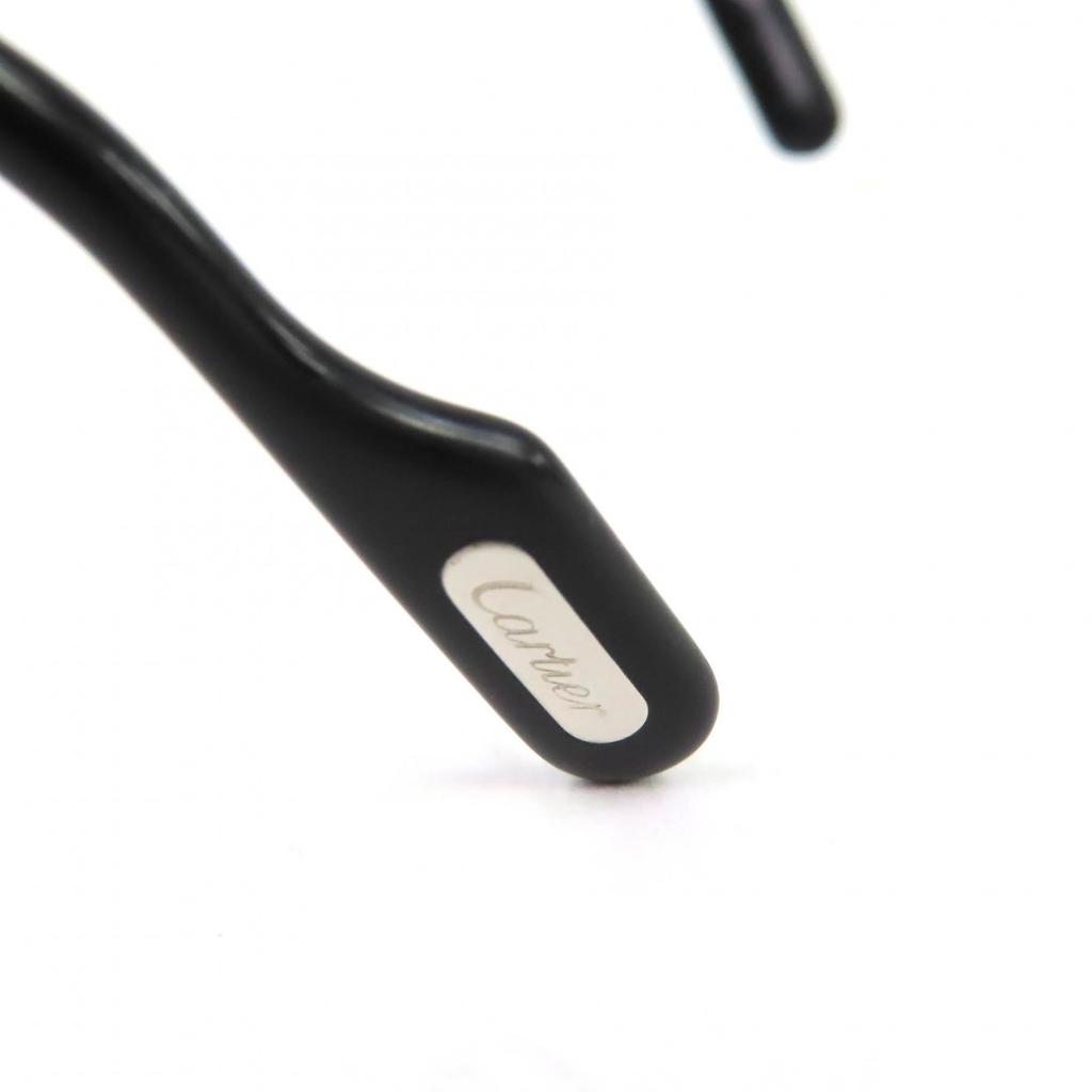 Excellent Cartier Glasses Square Two-Point Rimless Silver Mens Used