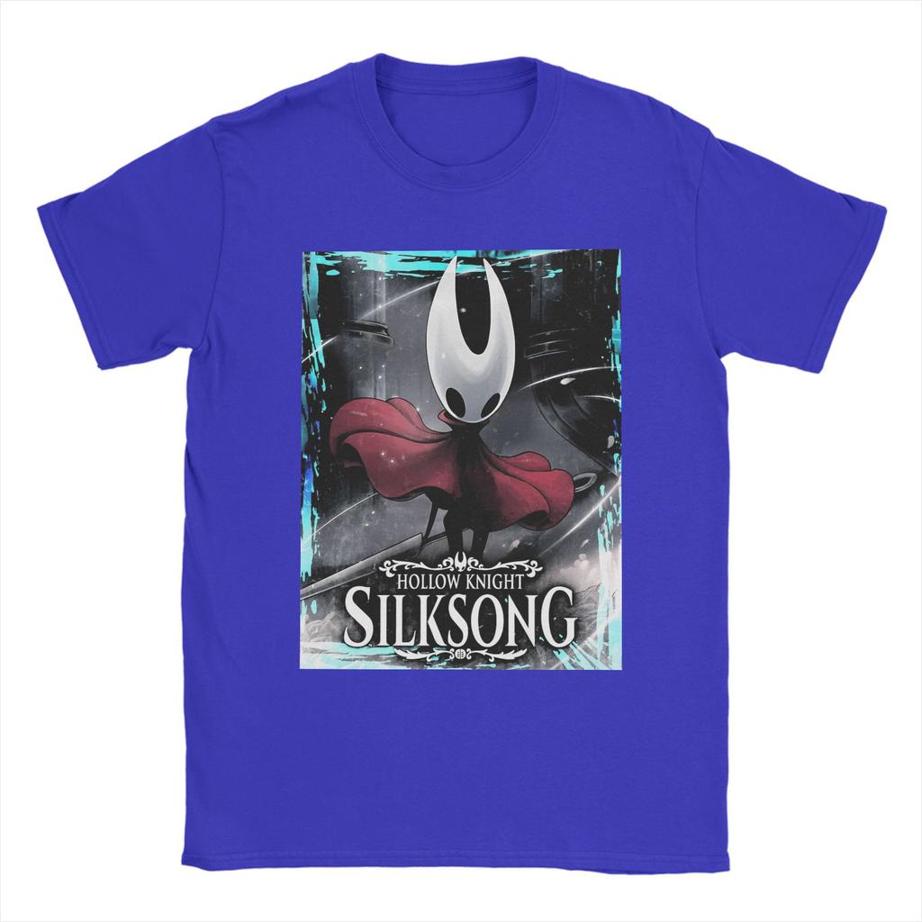 Men's T-Shirts Hollow Knight Silksong Vintage Cotton Tees Short Sleeve  T Shirts Crewneck Clothes Graphic