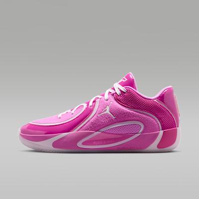 Jordan Tatum 4 Basketball Shoes Unisex Low Top Pink White 40