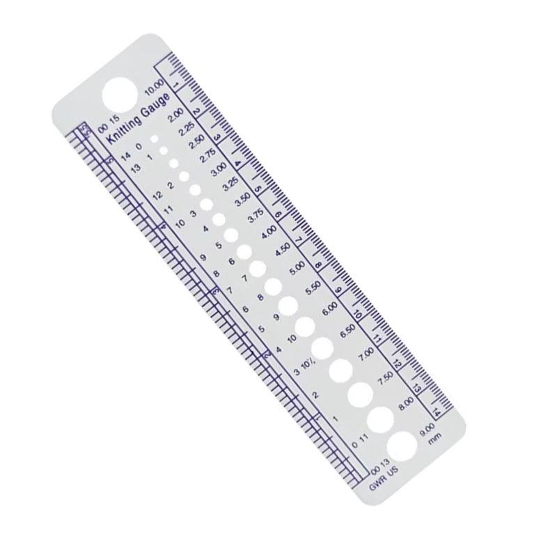 Knitting tools ruler needle gauge knitting sweater auxiliary small tools sweater needle ruler plastic