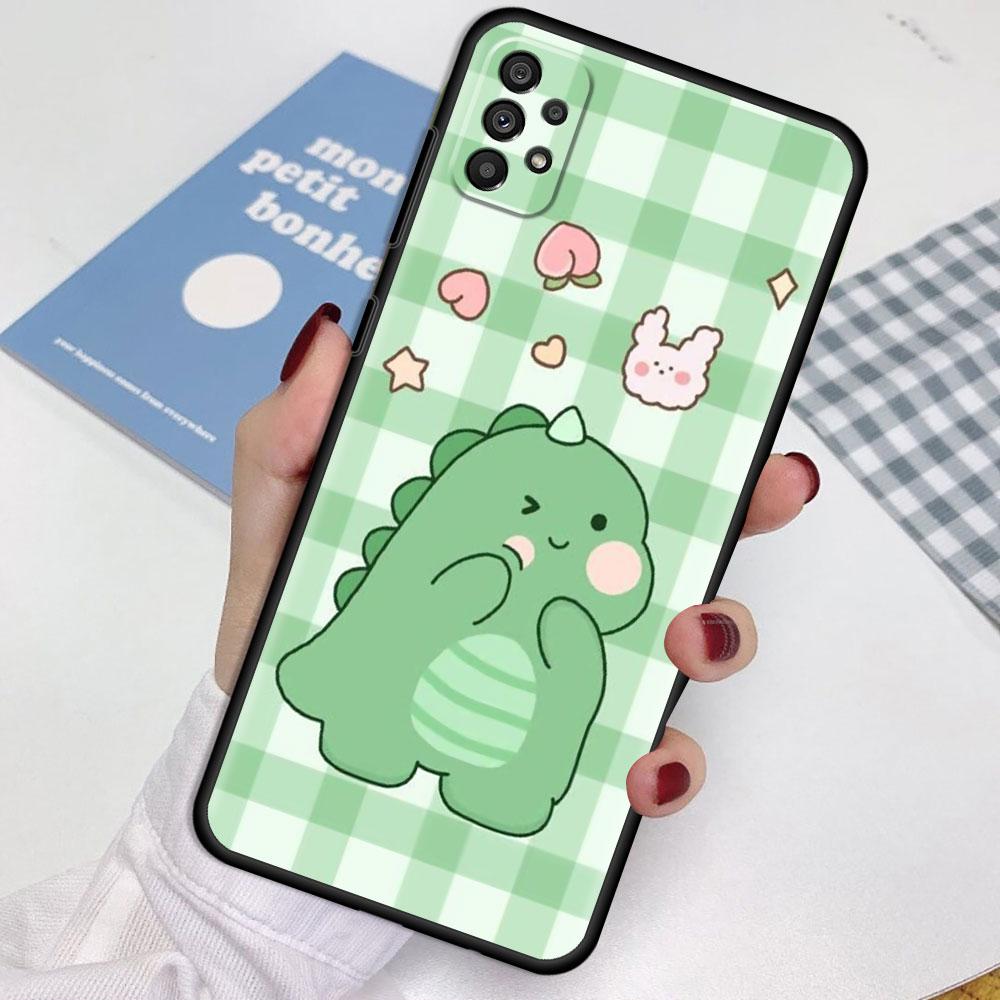 

Case For Samsung Galaxy A52 A12 A51 A32 A21s A71 A53 A13 A32 A72 A31 A33 A22 A03 A41 Phone Cover Dinosaur Cartoon Samsung A52 4G(5G)