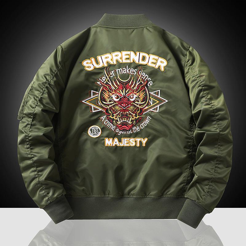 Мужская бейсбольная форма с вышивкой, куртка-бомбер Air Force Ma1, мужская куртка-бомбер M