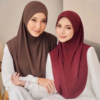 Hijab de Modal Hijabs de Punto para Mujer Turbante Hijab Cobertura para la Cabeza Árabe Pañuelo Redondo Doble Gorro Hijab Turbante Femenino Para Fiesta