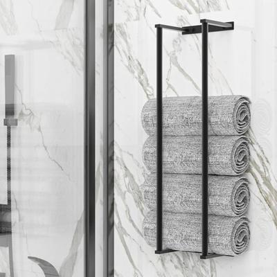 Towel Rack for Bathroom Wall Mounted Towel Rack Holds Rolled Towels Metal Towel Organizer for Small Bathrooms Guest Rooms RV